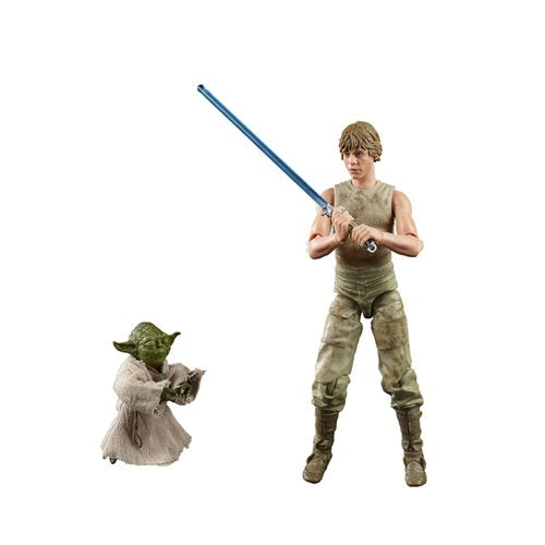 star wars yoda luke skywalker jedi action figure training light saber 